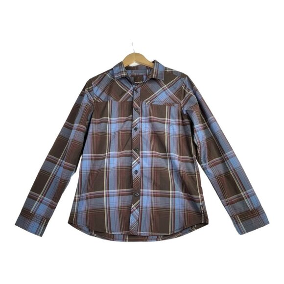 Prana Mens Button Down Plaid Shirt size Small - Picture 1 of 6